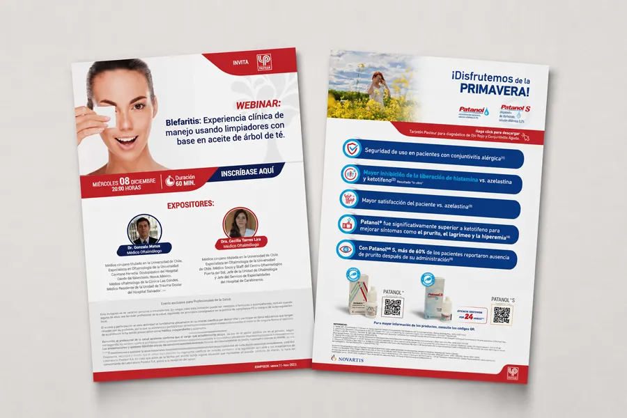Tarjetones informativos para campañas médicas — Diseño — Qvox